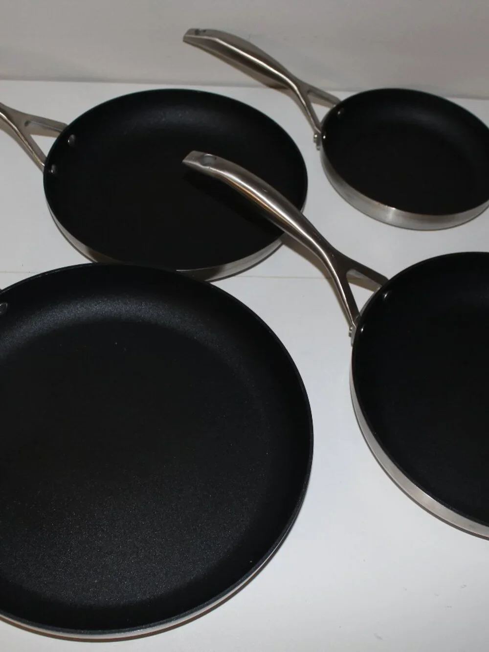 Scanpan CS+ Stainless Steel Starter Frypan 4 Piece Set Nonstick Stratanium + Lot
